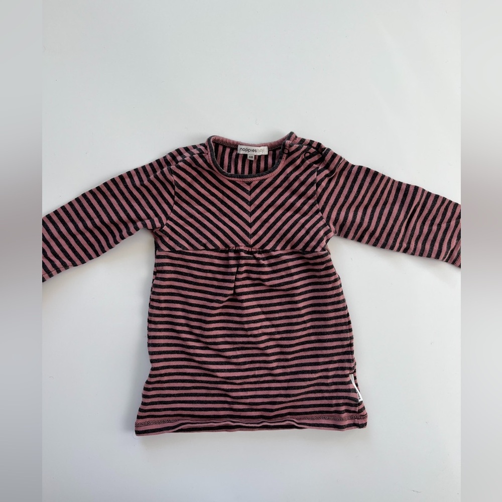 Noppies Pink and Black Casual Dress with Cinched Waist
